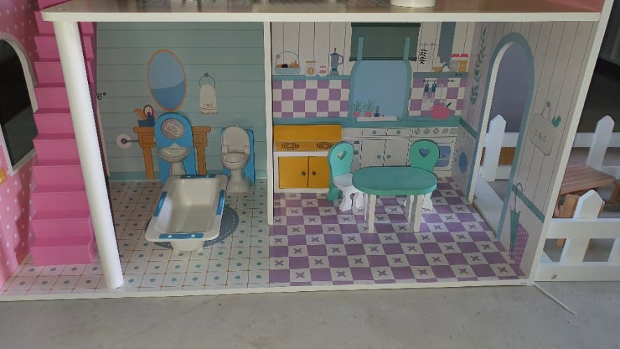 ⁦בית בובות מעץ לילדים דגם ענת⁩ – תמונה ⁦4⁩