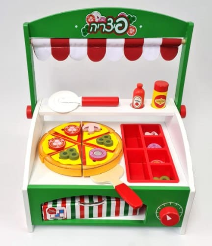 ⁦דוכן פיצה מעץ לילדים⁩ – תמונה ⁦2⁩