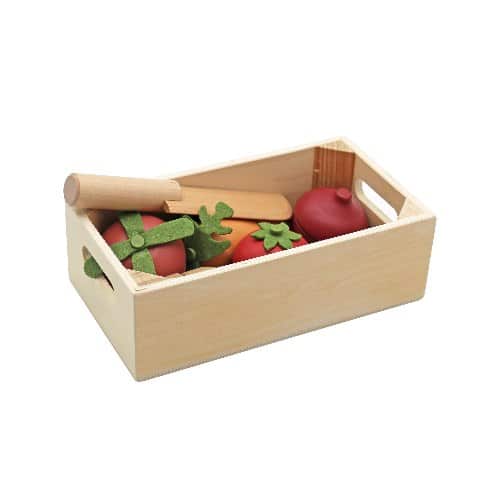 ⁦ערכת סלט ירקות מעץ לילדים⁩ – תמונה ⁦2⁩