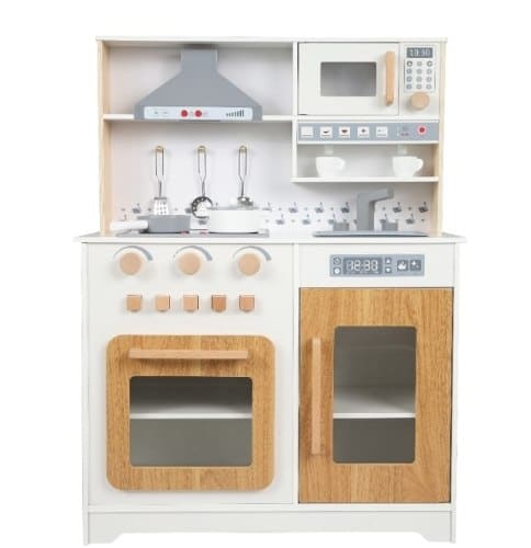 מטבח אלקטרוני דגם וינה VINA מעץ לילדים | צבע לבן