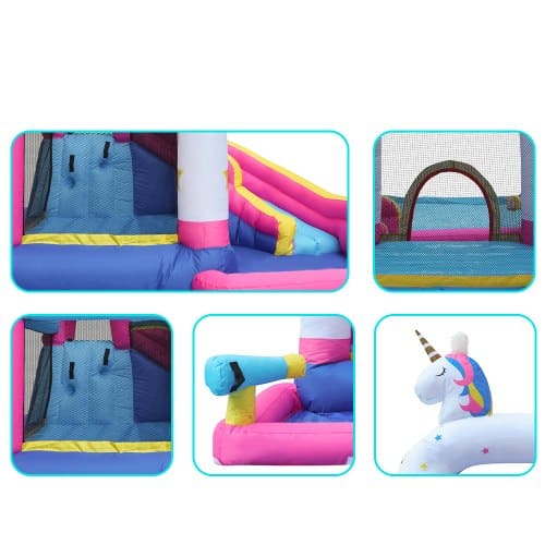 ⁦מתקן מתנפח עם מים חד קרן קשת בענן | W63103 | מתקן רטוב⁩ – תמונה ⁦2⁩