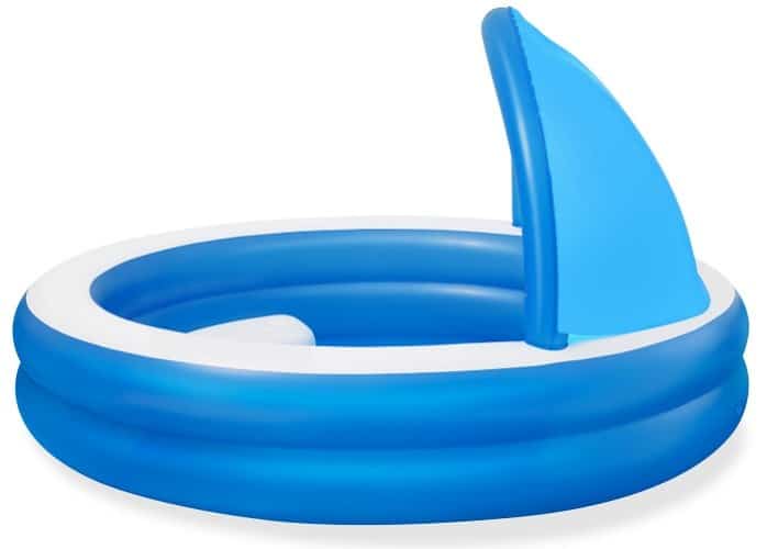 ⁦בריכה משפחתית מתנפחת עם ספסל ישיבה מתנפח וגגון⁩ – תמונה ⁦4⁩