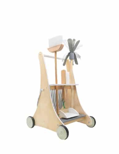 ⁦עגלת ניקיון מעץ לילדים⁩ – תמונה ⁦2⁩