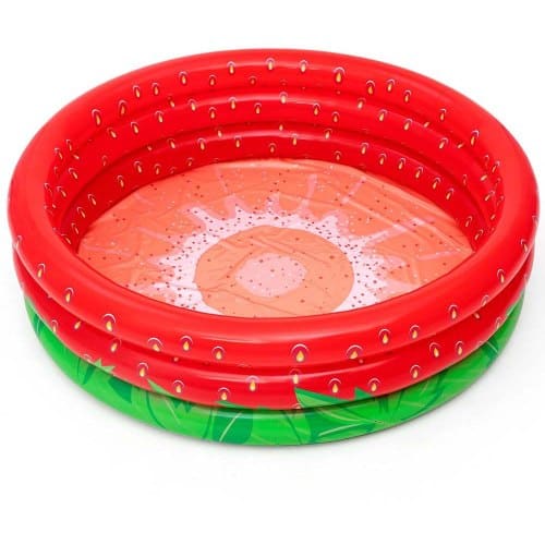 בריכה מתנפחת עגולה בעיצוב תות שדה