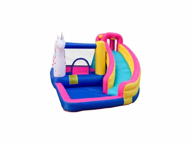 ⁦מתקן קפיצה מתנפח בינוני עם מים – חד קרן קסום⁩ – תמונה ⁦3⁩