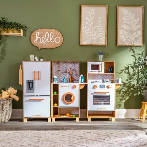 ⁦מטבח אלקטרוני ערבה מעץ לילדים⁩ – תמונה ⁦4⁩