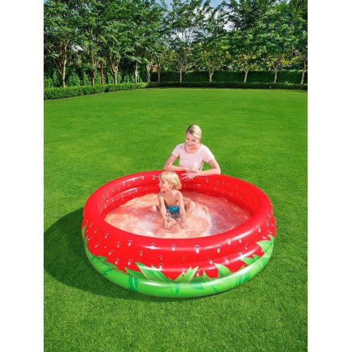 ⁦בריכה מתנפחת עגולה בעיצוב תות שדה⁩ – תמונה ⁦4⁩