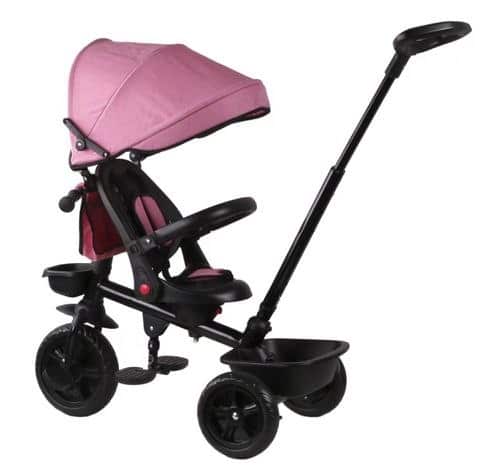 ⁦תלת אופן 3 ב-1 עם מושב דו-כיווני בצבע ורוד⁩ – תמונה ⁦3⁩