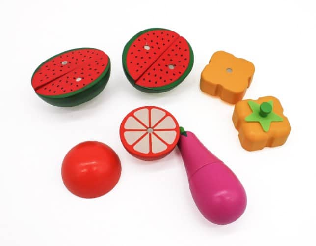 ⁦ערכת חיתוך ירקות מעץ לילדים⁩ – תמונה ⁦2⁩