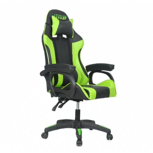 כיסא גיימינג LEVEL UP בצבע ירוק