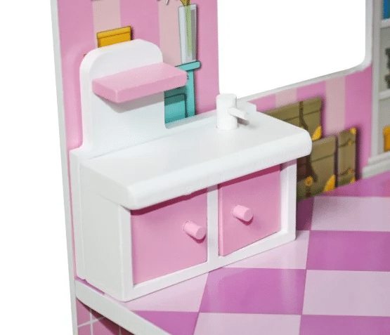 ⁦בית בובות טלי לילדים שלוש קומות, בצבעים בהירים כולל ריהוט לבית, בית העץ⁩ – תמונה ⁦3⁩