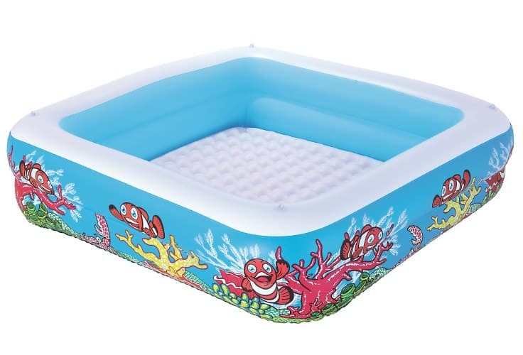 ⁦בריכה מרובעת מתנפחת בעיצוב אקווריום עם גגון⁩ – תמונה ⁦4⁩