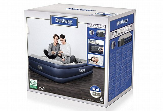 ⁦מזרן מתנפח זוגי עם משאבה מובנית | Queen INDOOR Airbeds⁩ – תמונה ⁦2⁩