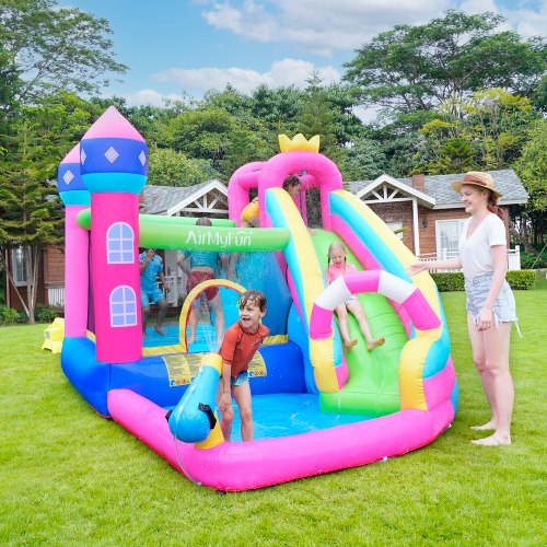 ⁦מתקן מתנפח עם מים – טירת הנסיכות הקסומה⁩ – תמונה ⁦2⁩