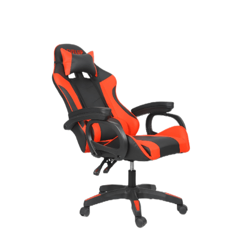 כיסא גיימינג ארגונומי שחור עם שילוב אדום