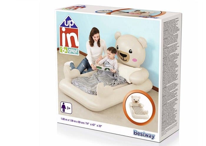 ⁦מיטה מתנפחת / מזרן מתנפח לילדים בעיצוב דובי⁩ – תמונה ⁦2⁩