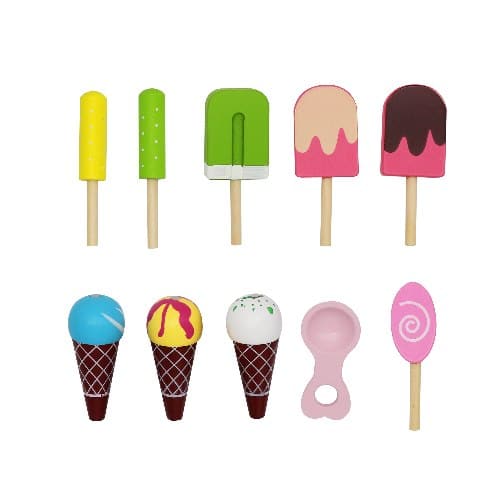 ⁦גלידרייה ניידת מעץ לבנה לילדים⁩ – תמונה ⁦4⁩