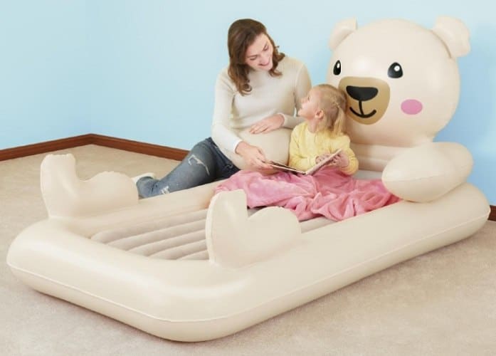 ⁦מיטה מתנפחת / מזרן מתנפח לילדים בעיצוב דובי⁩ – תמונה ⁦3⁩
