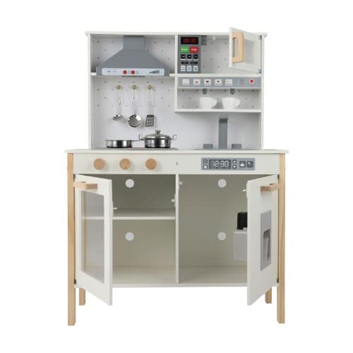 ⁦מטבח אלקטרוני מעץ לילדים – דגם מדריד בצבע לבן⁩ – תמונה ⁦3⁩