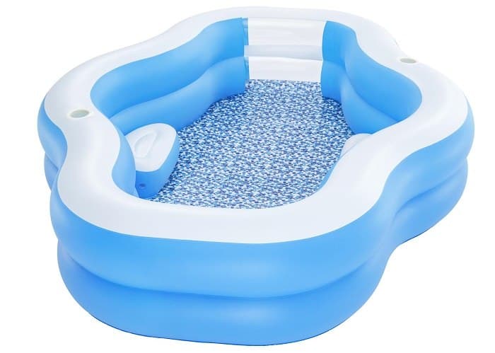 ⁦בריכה משפחתית מתנפחת עם חלון שקוף ומושבים מובנים⁩ – תמונה ⁦4⁩