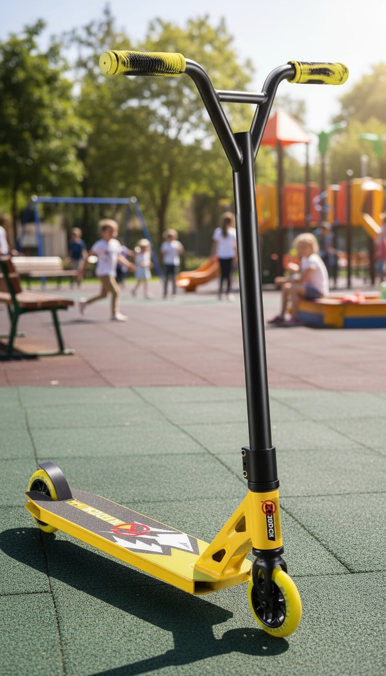 ⁦קורקינט פעלולים מקצועי X-Rider בצבע צהוב | קורקינט לילדים⁩ – תמונה ⁦2⁩