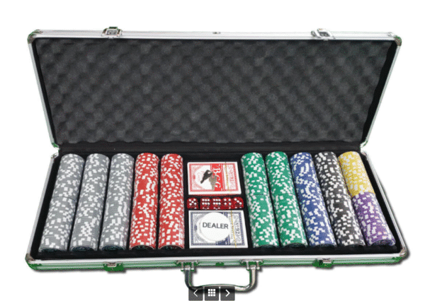 מזוודת פוקר מקצועית 500 ז'יטונים - 13.5 גרם