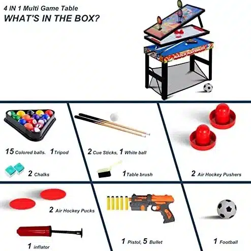 ⁦4 משחקים בשולחן משחק אחד | 92X46X66 סמ |RQ22009|Summit⁩ – תמונה ⁦3⁩