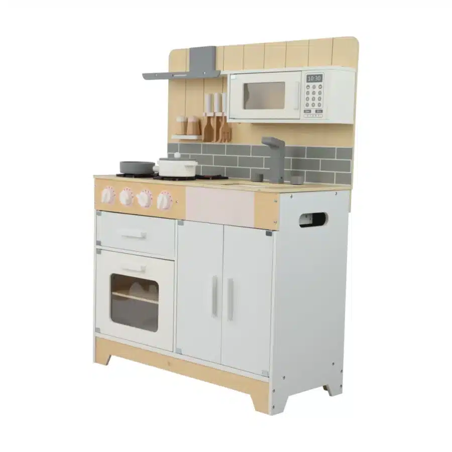 ⁦מטבח מעץ לילדים דגם ולנסיה לבן מקט Valencia2⁩ – תמונה ⁦5⁩