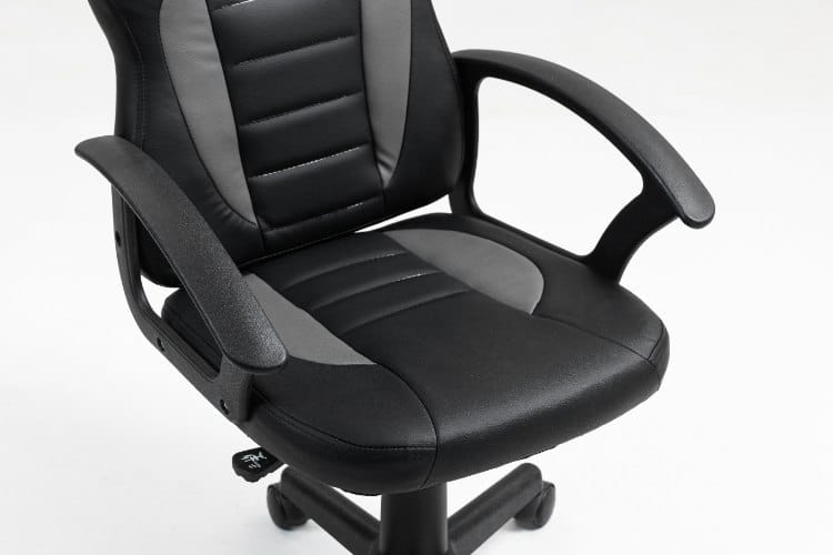 ⁦כיסא תלמיד ארגונומי לנוער עם ידיות בצבע שחור ואפור | מק"ט: 301A-BG2 | LEVEL UP⁩ – תמונה ⁦3⁩