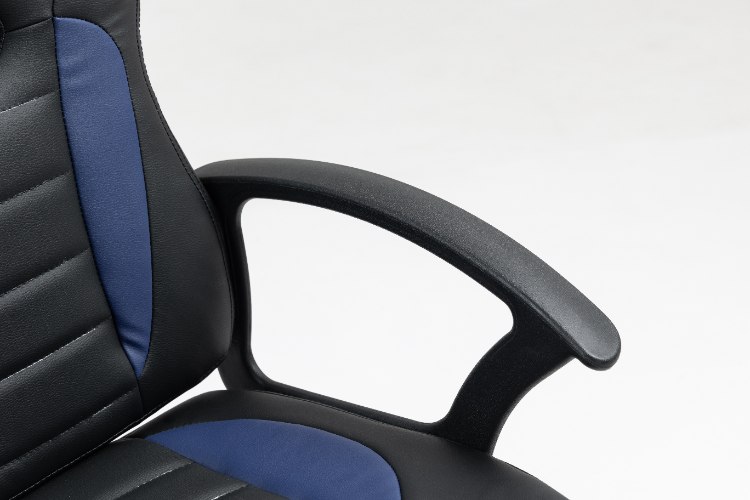 ⁦כיסא תלמיד ארגונומי לנוער עם ידיות בצבע שחור וכחול| מקט LEVEL UP| 301A-BBL⁩ – תמונה ⁦4⁩