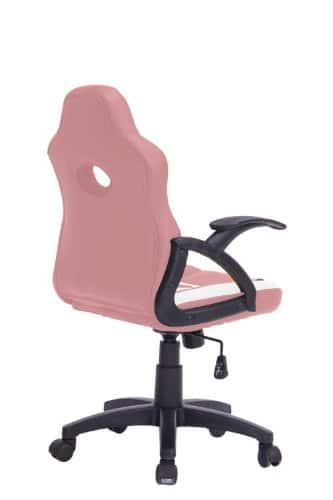 ⁦כיסא גיימינג ארגונומי עד גיל 10 עם ידיות דגם כריש בצבע לבן וורוד| מקט LEVEL UP SHARK |G512P FXR⁩ – תמונה ⁦3⁩