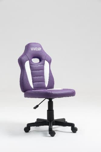 ⁦כיסא תלמיד ארגונומי לנוער בצבע סגול ולבן| מקט LEVEL UP | S301-PW1⁩ – תמונה ⁦4⁩