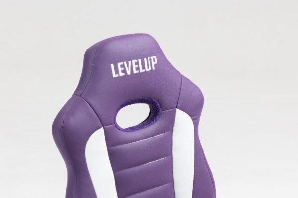 כיסא תלמיד ארגונומי לנוער בצבע סגול ולבן| מקט LEVEL UP | S301-PW1