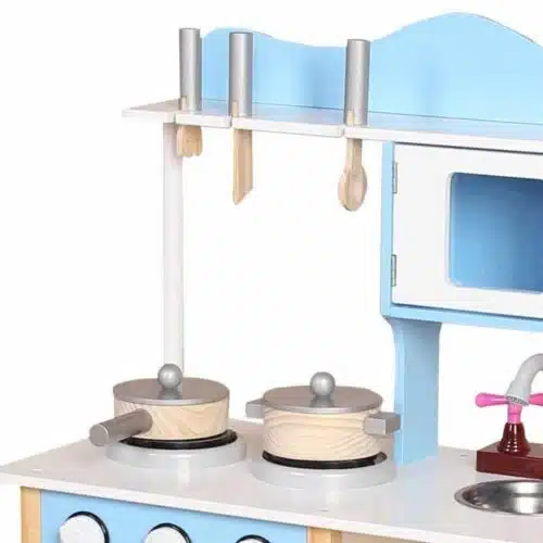 ⁦מטבח דוד תכלת מעץ לילדים | מקט W10C404D | בית העץ⁩ – תמונה ⁦7⁩