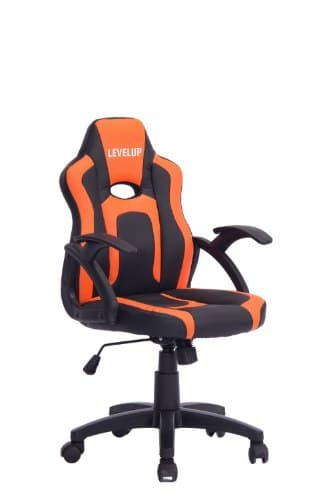 ⁦כיסא גיימינג לילדים ארגונומי עד גיל 10 עם ידיות דגם כריש בצבע שחור וכתום| מקט LEVEL UP SHARK |G5120⁩ – תמונה ⁦4⁩