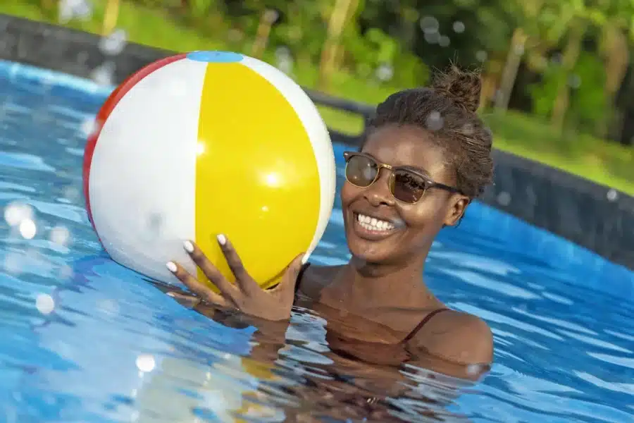 ⁦בריכת מלבנית+ משאבת חול 1600+סולם+ כיסוי וצמר גפן|5.49X2.74X1.32 סמ|APX 365| BESTWAY|מקט |⁩ – תמונה ⁦8⁩