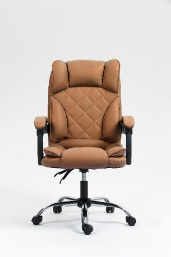 כיסא מנהלים ארגונומי יוקרתי עם ידיות בצבע חום| מקט E901BROWN