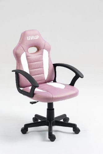 ⁦כיסא תלמיד ארגונומי לנוער עם ידיות בצבע ורוד ולבן | דגם LEVEL UP | מק"ט 301A-PW⁩ – תמונה ⁦3⁩
