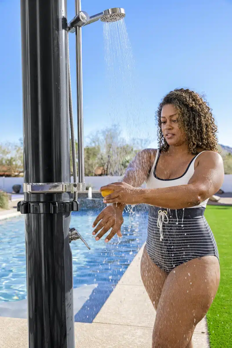 ⁦מקלחון חיצוני לחצר/גינה עם ראש מקלחון מתכוונן 35 ליטר | מקט BESTWAY| 58696⁩ – תמונה ⁦8⁩