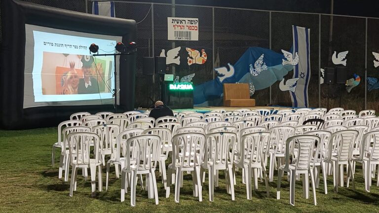 מסך הקרנה מתנפח ענק להשכרה