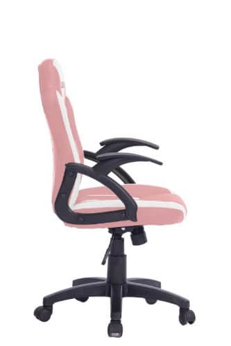 ⁦כיסא גיימינג ארגונומי עד גיל 10 עם ידיות דגם כריש בצבע לבן וורוד| מקט LEVEL UP SHARK |G512P FXR⁩ – תמונה ⁦5⁩