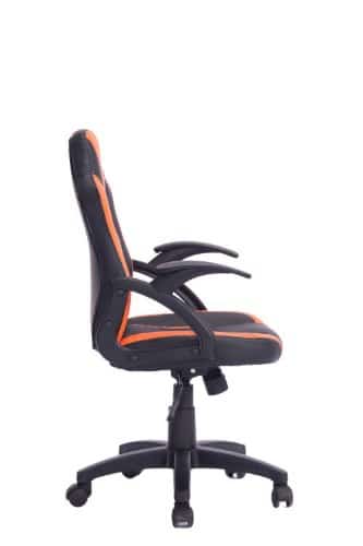 ⁦כיסא גיימינג לילדים ארגונומי עד גיל 10 עם ידיות דגם כריש בצבע שחור וכתום| מקט LEVEL UP SHARK |G5120⁩ – תמונה ⁦2⁩