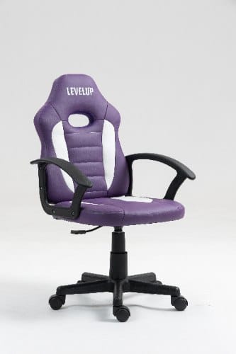 כיסא תלמיד ארגונומי לנוער עם ידיות בצבע סגול ולבן| מקט LEVEL UP | 301A-PW1