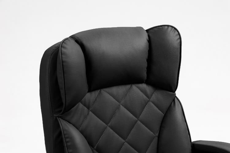 ⁦כיסא מנהלים ארגונומי יוקרתי עם ידיות בצבע שחור | מקט E901BLACK⁩ – תמונה ⁦2⁩