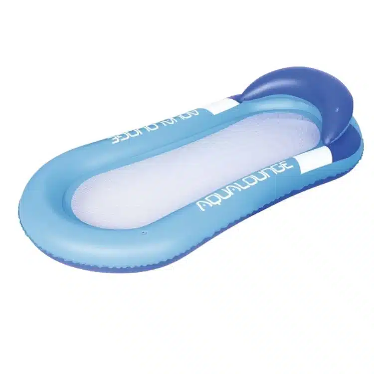 ⁦מזרן מתנפח אובלי צף עם כרית ראש ורשת בתחתית בצבע כחול|160X84 סמ | דגם 43103B| BESTWAY⁩ – תמונה ⁦3⁩