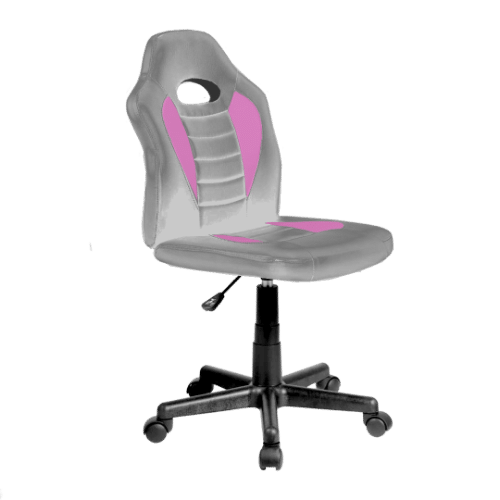 כיסא תלמיד ארגונומי לנוער בצבע כסוף וורוד | מק"ט chairSP