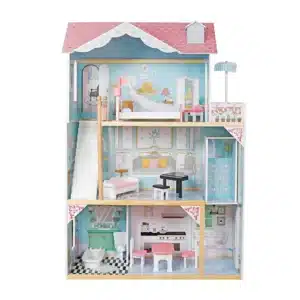 בית בובות גדול דגם יהלום תכלת גובה 121 ס"מ