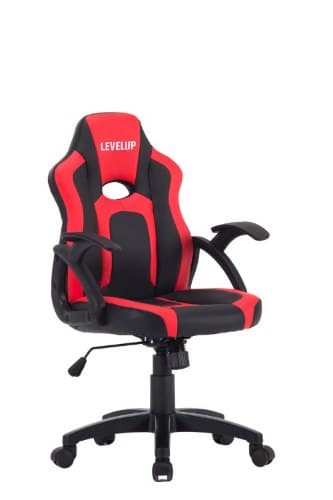 ⁦כיסא גיימינג לילדים ארגונומי עד גיל 10 עם ידיות דגם כריש בצבע שחור ואדום| מקט LEVEL UP SHARK |G512R⁩ – תמונה ⁦3⁩