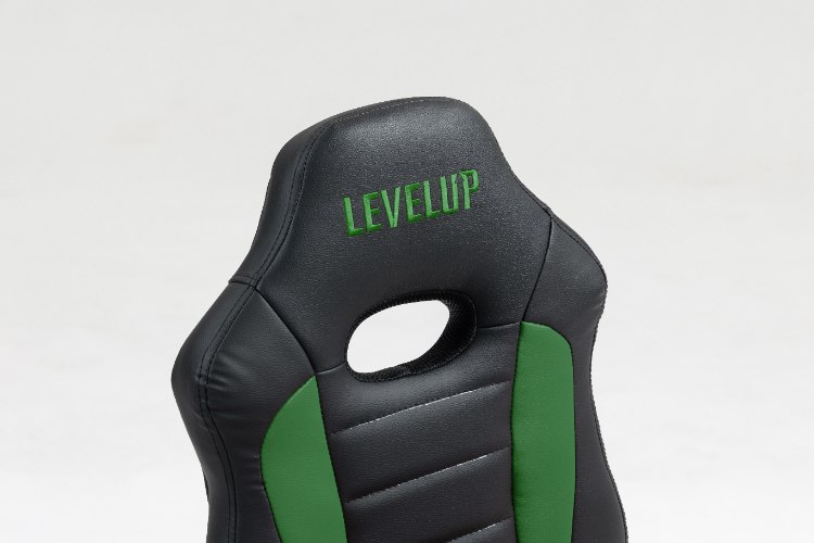 ⁦כיסא תלמיד ארגונומי לנוער בצבע שחור וירוק | מק"ט: S301-BG2 | LEVEL UP⁩ – תמונה ⁦3⁩