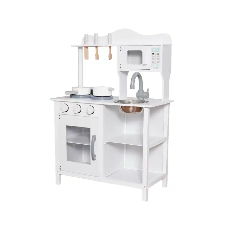 ⁦מטבח עדי מעץ לילדים בצבע לבן | מקט W10C404H | בית העץ⁩ – תמונה ⁦5⁩